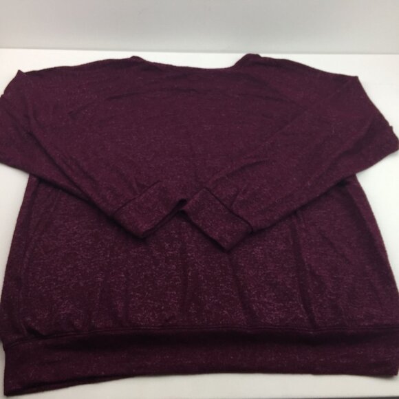Buffalo David Bitton Womens Wine Burgundy Crewneck Tshirt Sweater Size Large - Picture 4 of 5
